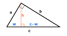 alt form hyp to right angle
